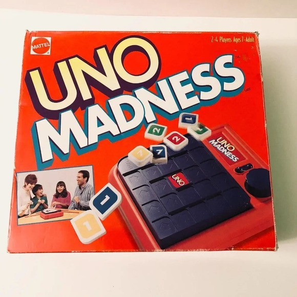 Vintage 1995 UNO Madness Game  by Mattel Complete - Picture 1 of 16